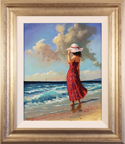 Martin Leighton, Original oil painting on canvas, Windy Shoreline Medium image. Click to enlarge
