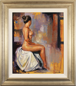 Martin Leighton, Original oil painting on canvas, Opulent Nude Medium image. Click to enlarge