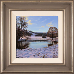 Michael James Smith, Original oil painting on panel, Snow Reflections Medium image. Click to enlarge
