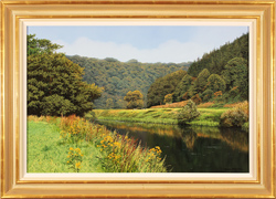 Michael James Smith, Original oil painting on panel, River Wye, Wales Medium image. Click to enlarge