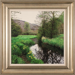 Michael James Smith, Original oil painting on panel, Daffodils Medium image. Click to enlarge