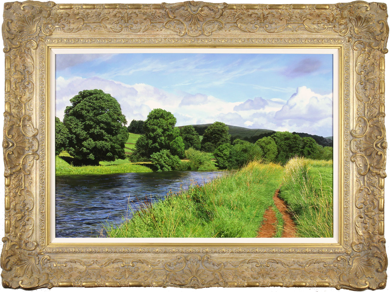 Michael James Smith, Original oil painting on panel, The River Wharfe