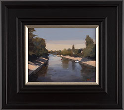 Michael John Ashcroft, ROI, Original oil painting on panel, Boating on the River, York Medium image. Click to enlarge