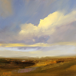 Michael John Ashcroft, ROI, Original oil painting on panel, Distant Horizon, Yorkshire Medium image. Click to enlarge