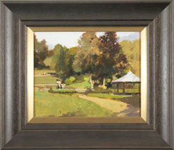 Michael John Ashcroft, ROI, Original oil painting on panel, Parklife  Medium image. Click to enlarge