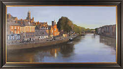 Michael John Ashcroft, ROI, Original oil painting on panel, Summer Nights, Quayside, York Medium image. Click to enlarge