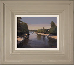 Michael John Ashcroft, ROI, Original oil painting on panel, Boating on the River, York Medium image. Click to enlarge