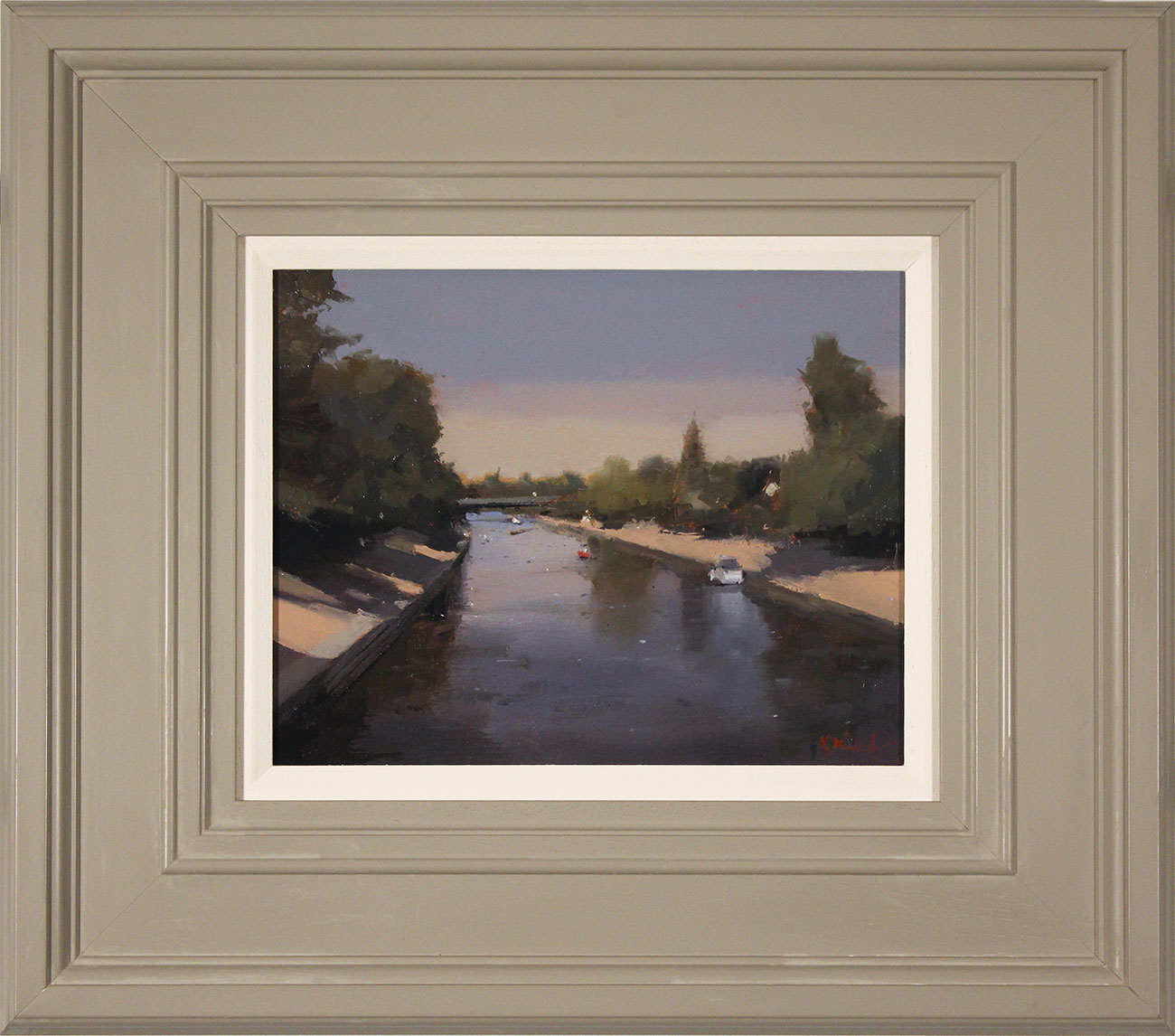 Michael John Ashcroft, ROI, Original oil painting on panel, Boating on the River, York Click to enlarge