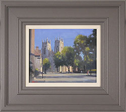 Michael John Ashcroft, ROI, Original oil painting on panel, A Summer Afternoon in York Medium image. Click to enlarge