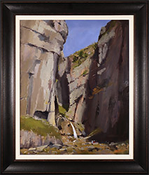 Michael John Ashcroft, ROI, Original oil painting on panel, Gordale Scar  Medium image. Click to enlarge
