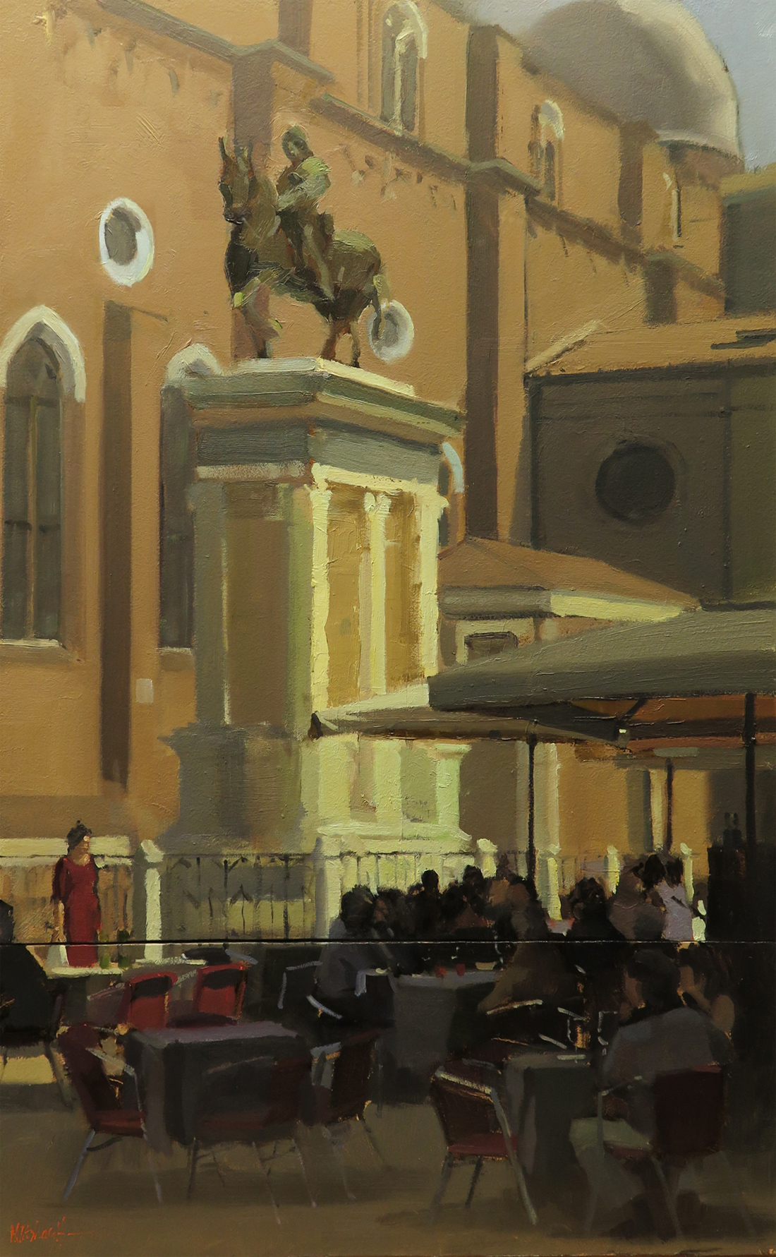 Michael John Ashcroft, ROI, Original oil painting on panel, Campo S Giovanni, Venice