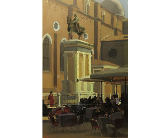 Michael John Ashcroft, ROI, Original oil painting on panel, Campo S Giovanni, Venice