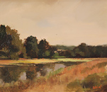 Michael John Ashcroft, ROI, Original oil painting on panel, Down by the River Medium image. Click to enlarge