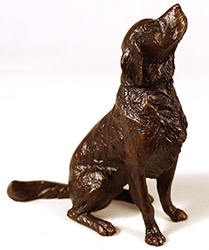 Michael Simpson, Bronze, Medium Retriever Sitting Medium image. Click to enlarge