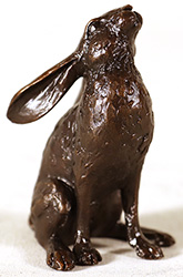 Michael Simpson, Bronze, Small Hare Moon Gazing  Medium image. Click to enlarge