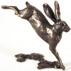 Michael Simpson, Bronze, Small Hare Leaping Medium image. Click to enlarge