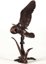 Michael Simpson, Bronze, Barn Owl Gliding Medium image. Click to enlarge