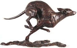 Michael Simpson, Bronze, Whippet Running Medium image. Click to enlarge