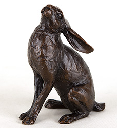 Michael Simpson, Bronze, Medium Hare Moon Gazing 