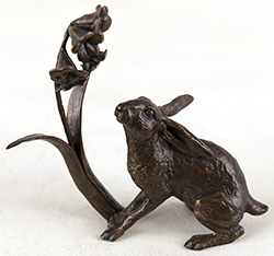 Michael Simpson, Bronze, Hare with Bluebells