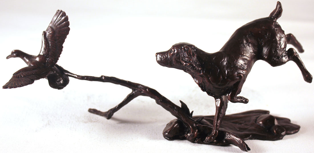 Michael Simpson, Bronze, Cocker Spaniel with Duck