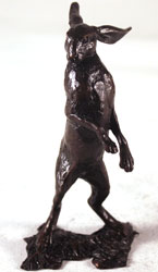 Michael Simpson, Bronze, Small Hare Standing Medium image. Click to enlarge