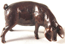 Michael Simpson, Bronze, Small Gloucester Old Spot Medium image. Click to enlarge