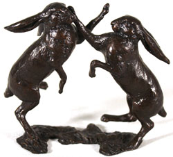 Michael Simpson, Bronze, Small Hares Boxing Medium image. Click to enlarge