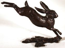 Michael Simpson, Bronze, Small Hare Running Medium image. Click to enlarge