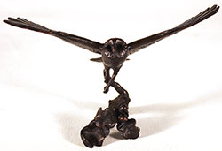 Michael Simpson, Bronze, Barn Owl Medium image. Click to enlarge