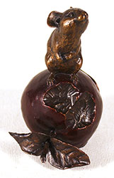 Michael Simpson, Bronze, Mouse on Apple Medium image. Click to enlarge