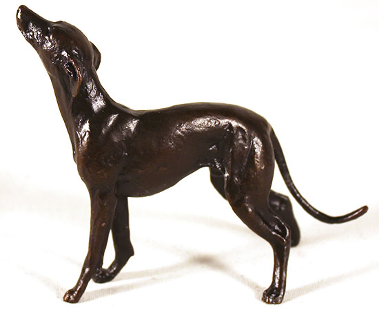 Michael Simpson, Bronze, Whippet Standing No frame image. Click to enlarge