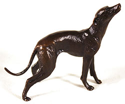 Michael Simpson, Bronze, Whippet Standing Medium image. Click to enlarge