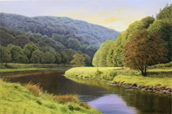 Michael James Smith, Signed limited edition print, Evening in the Wye Valley Medium image. Click to enlarge