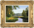 Michael James Smith, Original oil painting on panel, River Wharfe Medium image. Click to enlarge