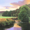 Michael James Smith, Original oil painting on panel, River Wharfe Medium image. Click to enlarge