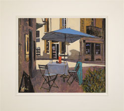 Mike Hall, Original acrylic painting on board, Café Table Medium image. Click to enlarge