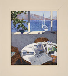 Mike Hall, Original acrylic painting on board, Deserted Table III Medium image. Click to enlarge