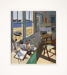 Mike Hall, Original acrylic painting on board, Beach Studio Medium image. Click to enlarge