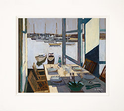 Mike Hall, Original acrylic painting on board, Table with Shadow Medium image. Click to enlarge