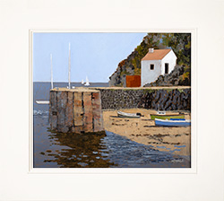 Mike Hall, Original acrylic painting on board, Welsh Harbour Reflected Medium image. Click to enlarge