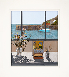 Mike Hall, Original acrylic painting on board, View from the Harbour Studio Medium image. Click to enlarge