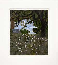 Mike Hall, Original acrylic painting on board, Lunch in the Garden
