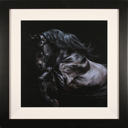 Natalie Stutely, Original oil painting on panel, Andalusian Stallion