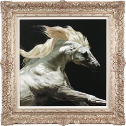 Natalie Stutely, Original oil painting on panel, Andalusian Stallion Medium image. Click to enlarge