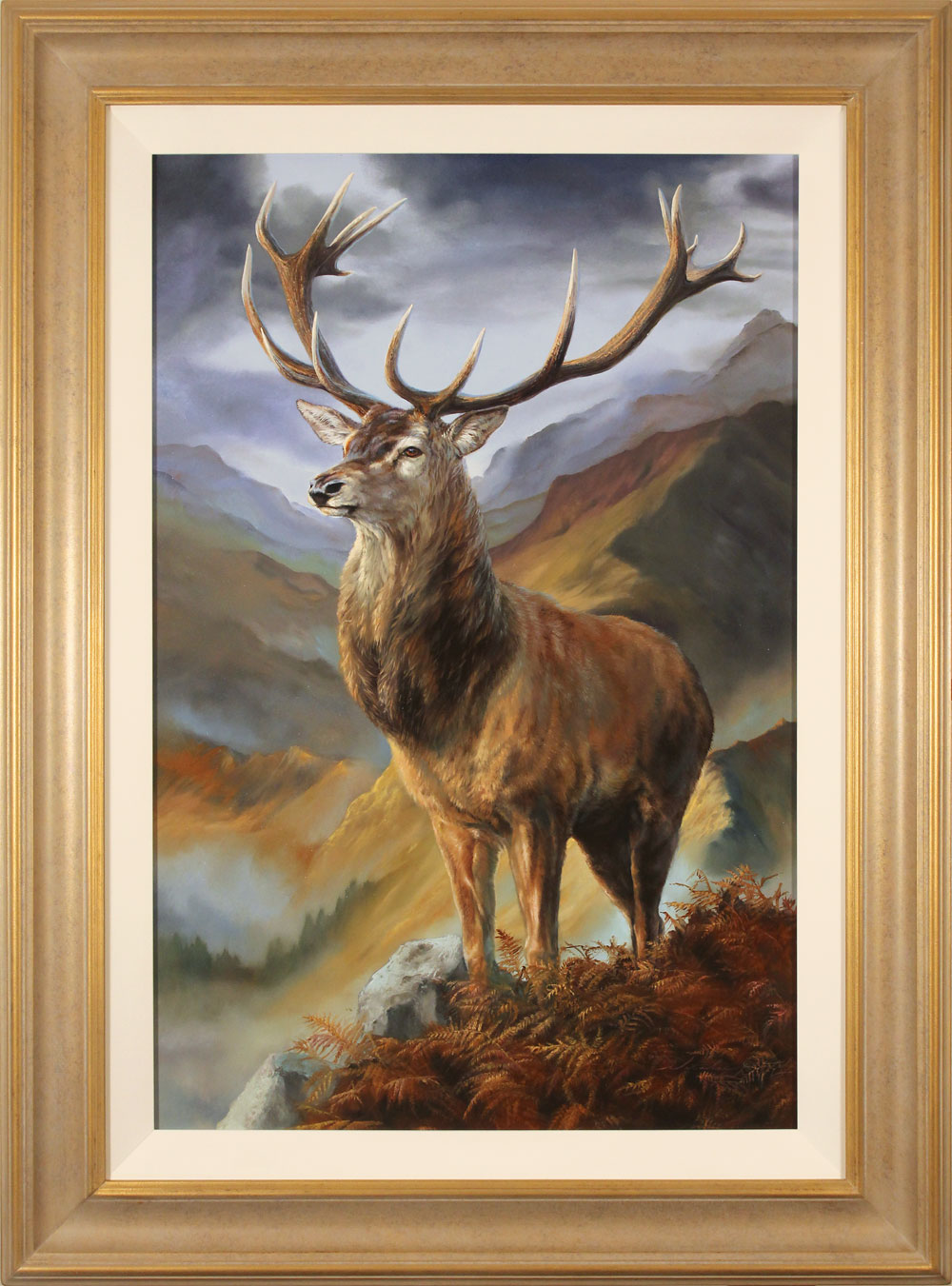 Natalie Stutely, Original oil painting on panel, Highland Monarch