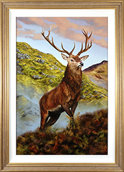 Natalie Stutely, Original oil painting on panel, Highland Stag Medium image. Click to enlarge