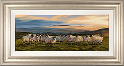 Natalie Stutely, Original oil painting on panel, Swaledale in Sunset Medium image. Click to enlarge