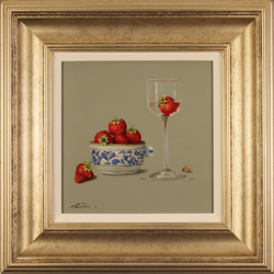 Paul Wilson, Original oil painting on panel, Strawberries Medium image. Click to enlarge