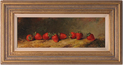 Paul Wilson, Original oil painting on panel, Strawberries Medium image. Click to enlarge